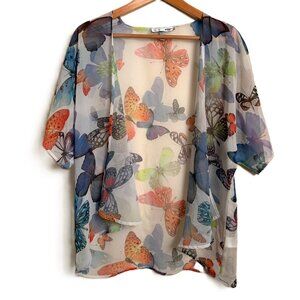 WD•NY Sheer Butterfly Open Cardigan / Wrap – Women’s Size M
